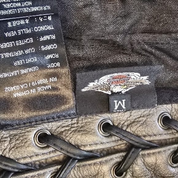 Harley Davidson Metallic Silver Halter Top - Picture 4 of 5